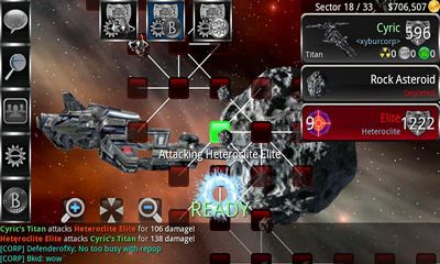 Captures d'écran du jeu à l'Infini Noir sur Android, une tablette.