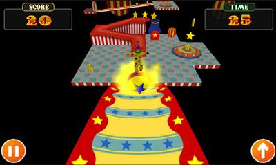 Capturas de tela do jogo Palhaço Bola no telefone Android, tablet.