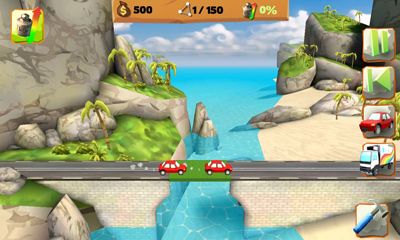 Capturas de tela do jogo Parque Construtor Bridge no telefone Android, tablet.
