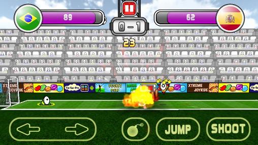 Screenshots of the game Super triclops soccer on Android phone, tablet.
