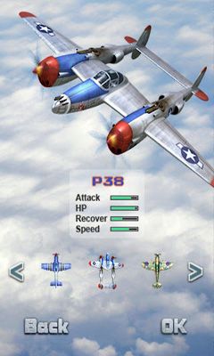 Captures d'écran du jeu iFighter 1945 pour Android, une tablette.