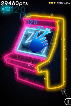 Screenshots of the game Neon Mania for Android phone, tablet.