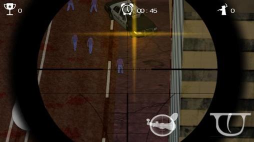Screenshots of the game Sniper shoot 3D: zombie Assault on Android phone, tablet.