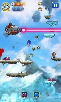 Captures d'écran du jeu Sonic Jump pour Android, une tablette.