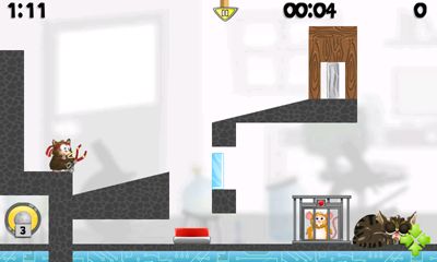 Captures d'écran du jeu Hamster Attaque! sur Android, une tablette.