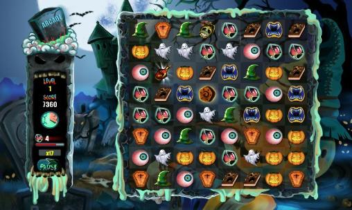 Screenshots of the game Pumpkin match deluxe on Android phone, tablet.