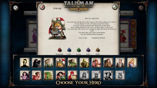 Screenshots games Talisman: Digital edition for Android phone, tablet.