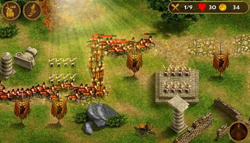 Screenshots of the game Greece defense on Android phone, tablet.