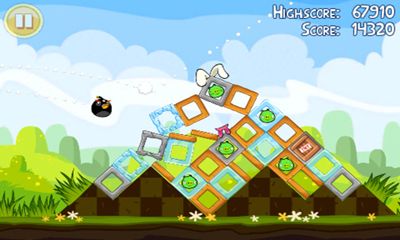 Screenshots of the game Angry Birds. Seasons: Easter Eggs on Android phone, tablet.