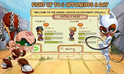 Captures d'écran du jeu My Brute sur Android, une tablette.