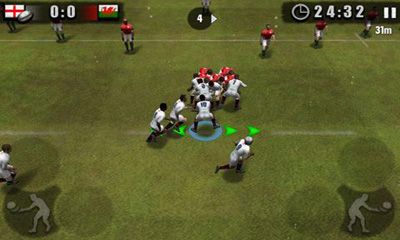 Captures d'écran du jeu de Rugby Nations 2011 pour Android, une tablette.