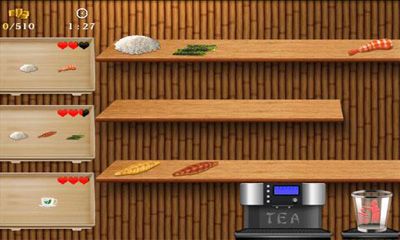 Screenshots of the game Sushi Bar for Android phone, tablet.