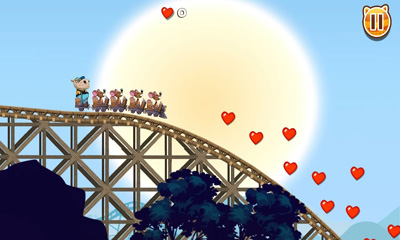 Screenshots of the game Nutty Fluffies Rollercoaster for Android phone, tablet.