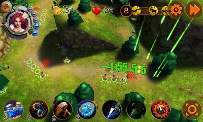 Captures d'écran du jeu Tribal Wars TD sur Android, une tablette.