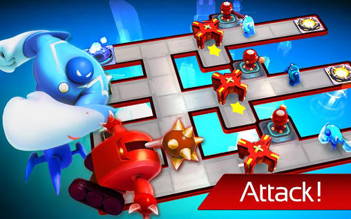 Screenshots of the game the bot squad: Puzzle battles on Android phone, tablet.
