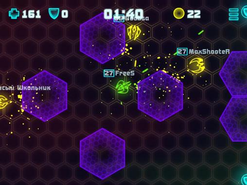 Screenshots of the game Neon battleground on Android phone, tablet.