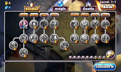 Screenshots of the game Empire VS Orcs on Android phone, tablet.