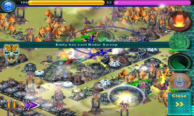 Captures d'écran du jeu de la Ville de Conquête sur Android, une tablette.