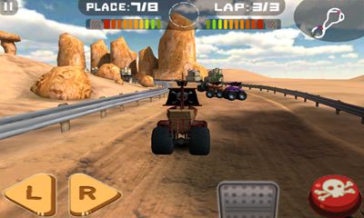 Screenshots of the game Tires of Fury Monster Truck Racing on your Android phone, tablet.