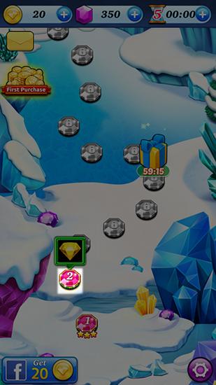 Capturas de tela do jogo Gem mania no telefone Android, tablet.