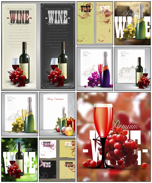 Wine and grape - vector stock