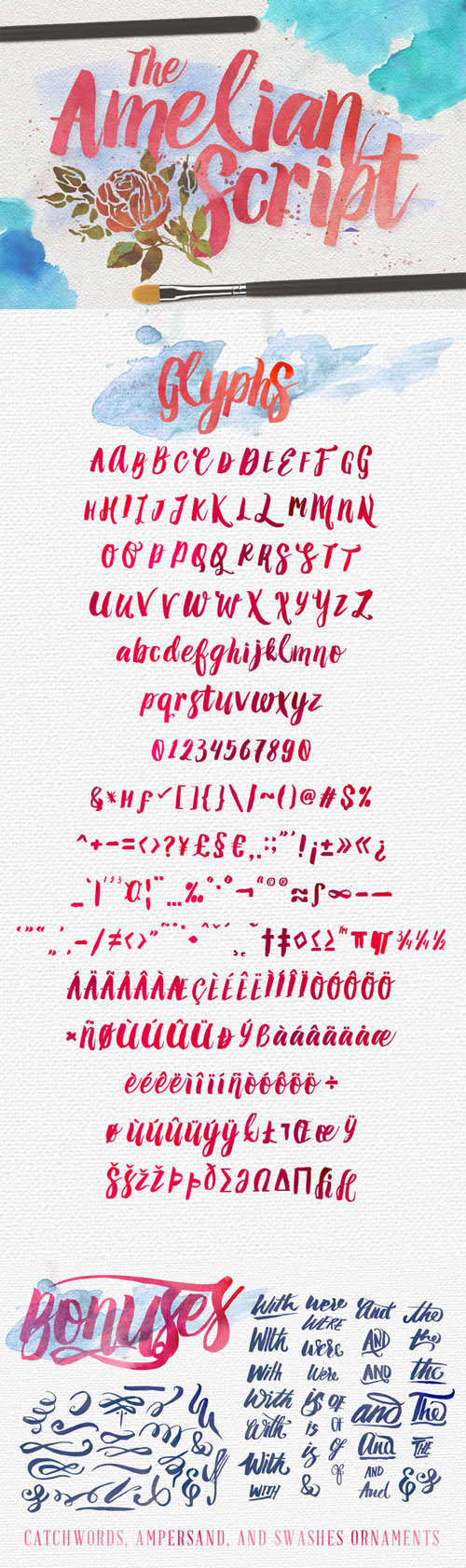 Amelian Script Typeface