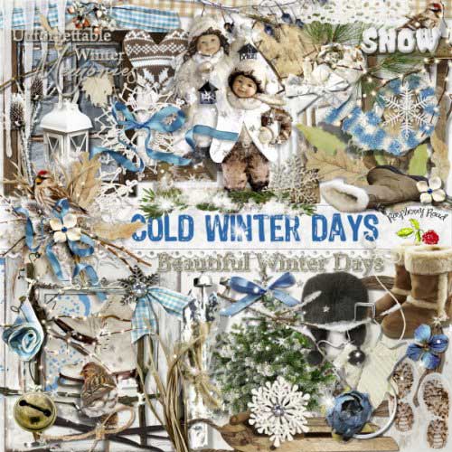 Зимний скрап-комплект - Холодные зимние дни