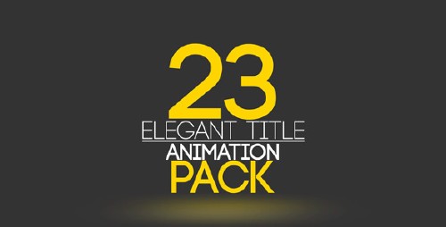 VideoHive - 23 Elegant Title Animation 9693080