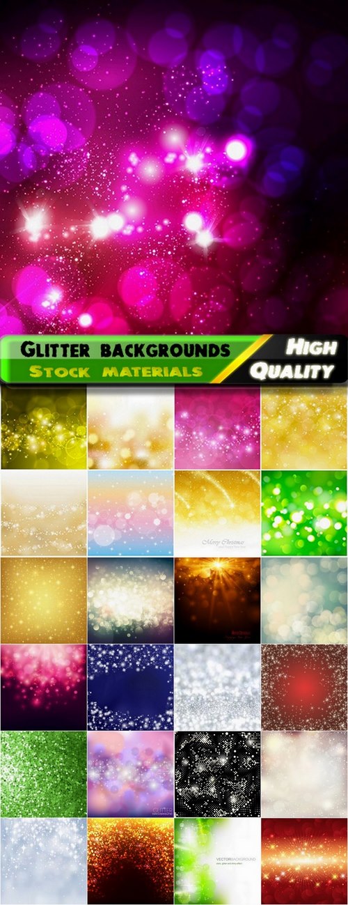 Abstract glitter backgrounds in vector from stock - 25 Eps