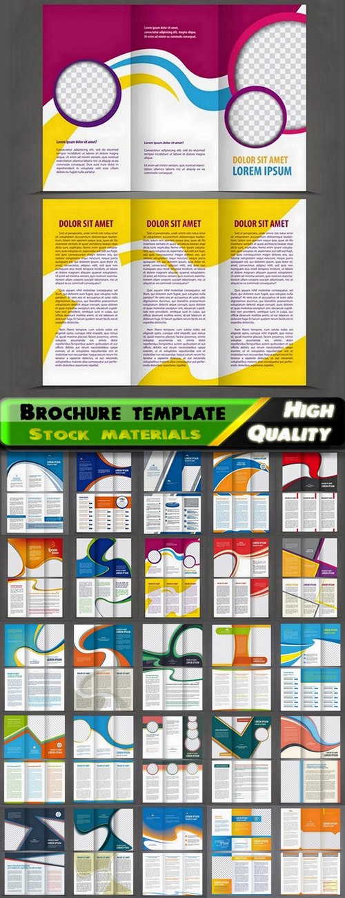 Brochure and Flyers Template Design in vector from stock #33 - 25 Eps