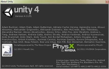 Unity Pro v4.3.2f1 16111