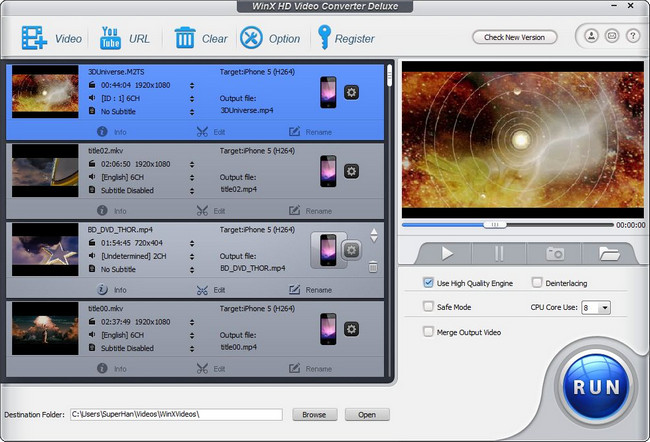 WinX HD Video Converter Deluxe 5.5.3.207 Portable
