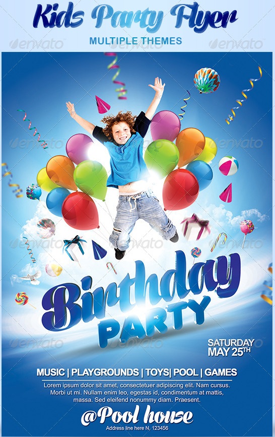 GraphicRiver - Kids Party Flyer Themes