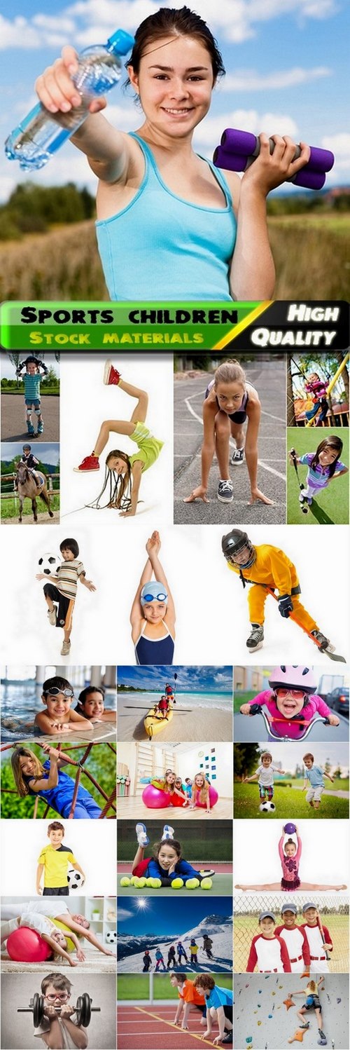 Active and sports children Stock images - 25 HQ Jpg