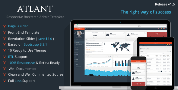 Themeforest - Atlant - Bootstrap Admin Template with Frontend