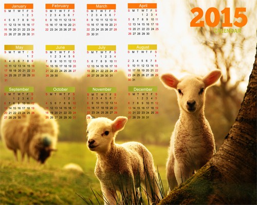 Календарь на 2015 год ''День весенний на лугу ''