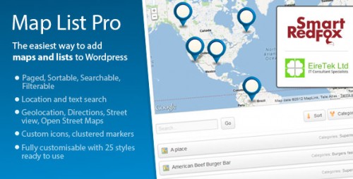NULLED Map List Pro v3.9.17 - Google Maps & Location directories WordPress Plugin product cover