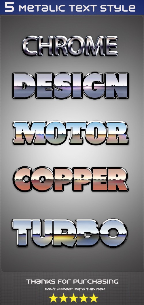 GraphicRiver - 5 Metalic Text Style 10024771