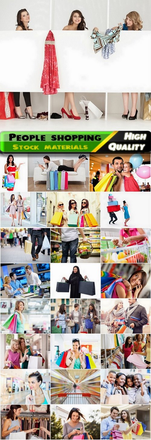 Men and women are shopping with bags - 25 HQ Jpg