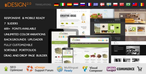 Download U-Design v2.6.0 - Themeforest WordPress Theme snapshot