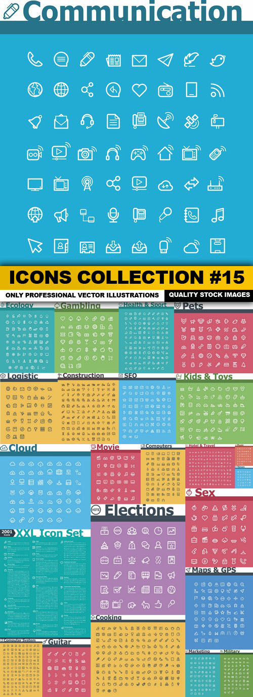 Icons Collection Vector set 15