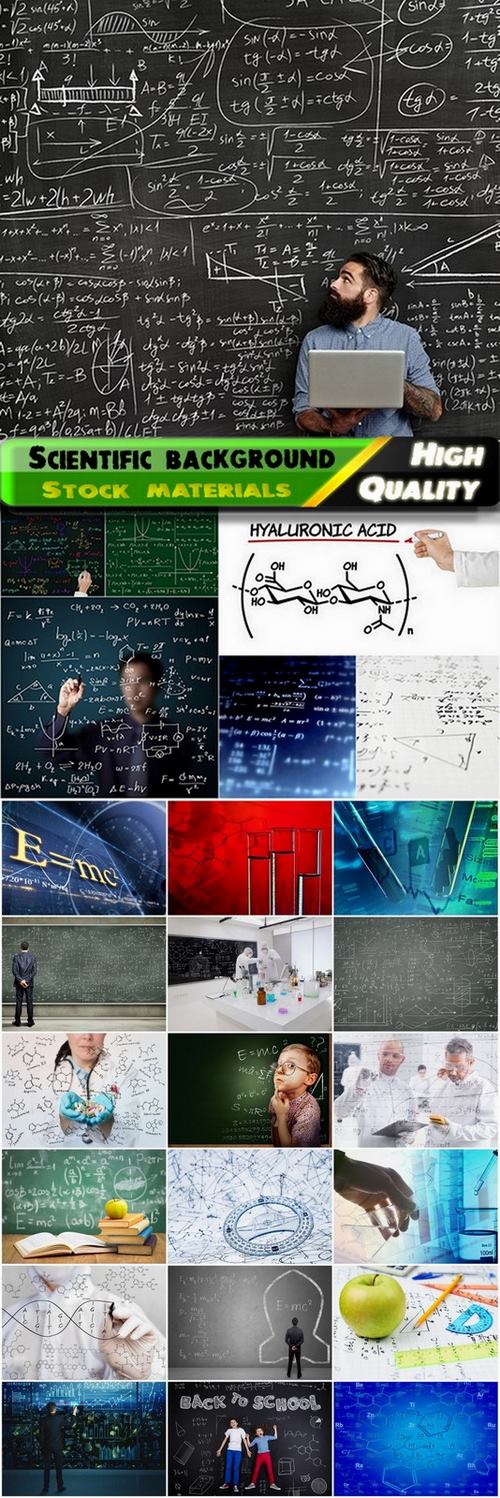 Scientific background with formulas and research - 25 HQ Jpg
