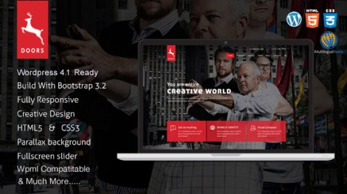 Nulled Doors - Parallax Responsive One Page wordpress theme  