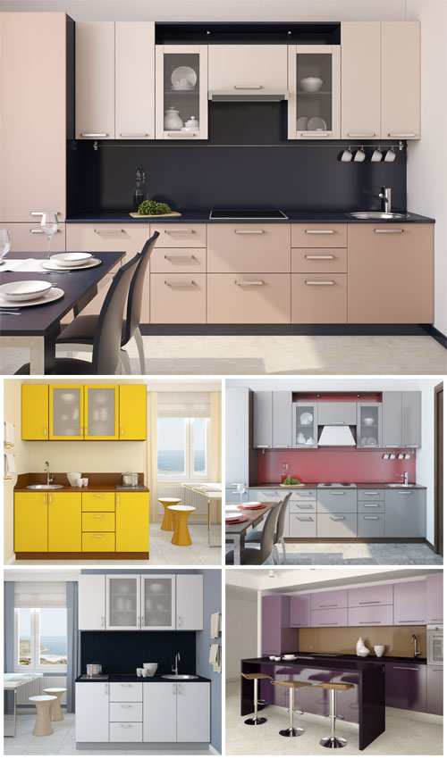 Interior, kitchen in modern style - Stock Photo
