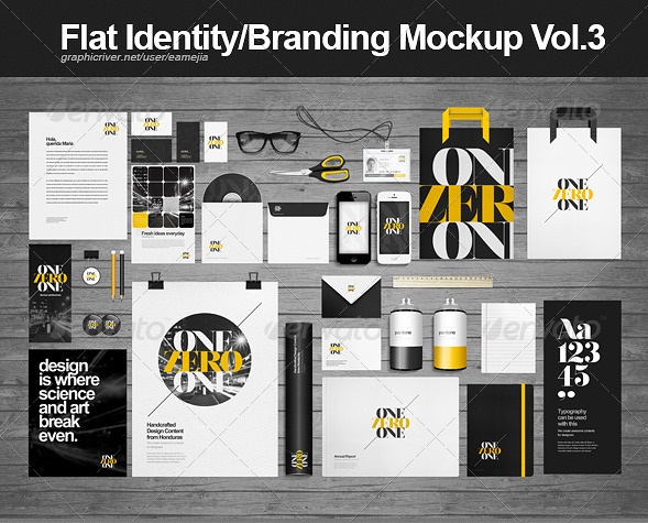 GraphicRiver - Flat Identity And Branding Mockup