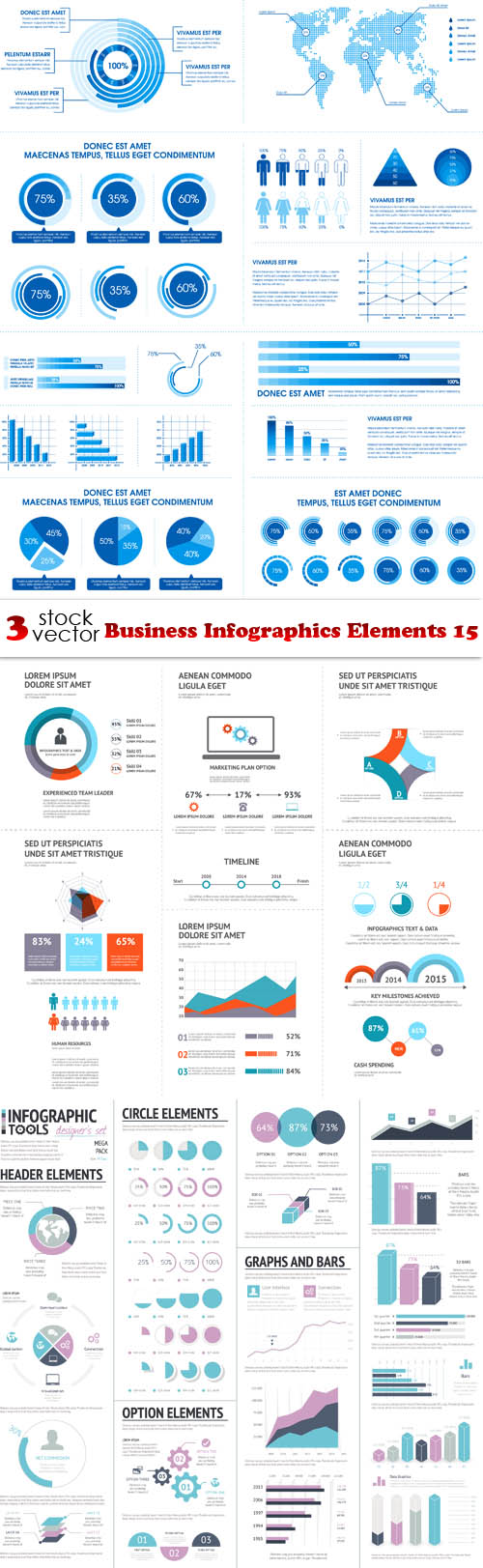 Vectors - Business Infographics Elements 15