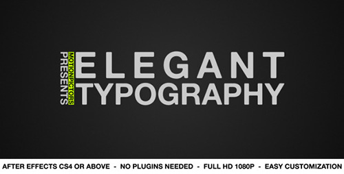 Elegant Typography - Project for After Effects (Videohive)