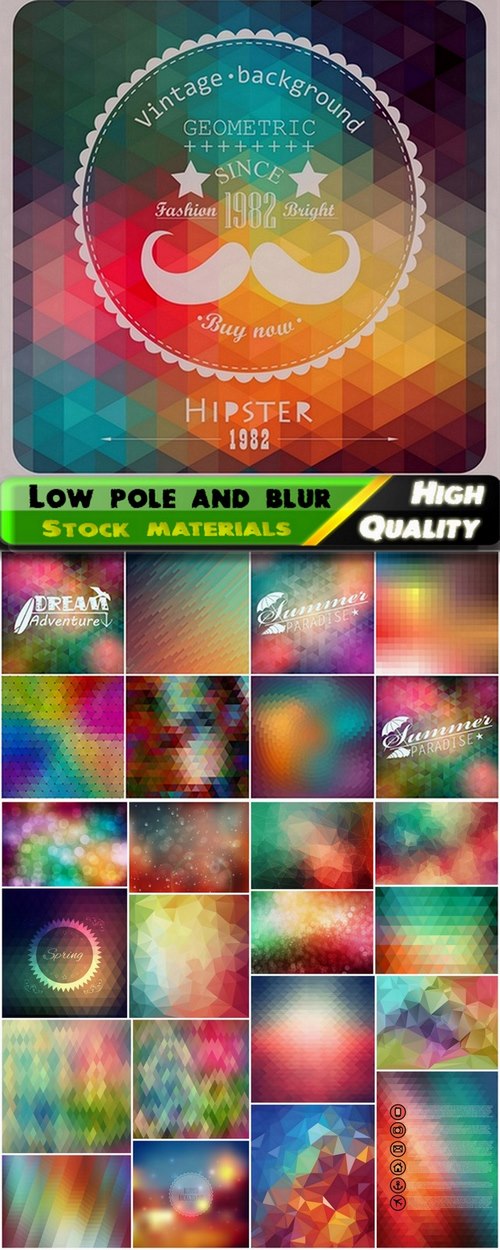 Low pole and blur backgrounds 3