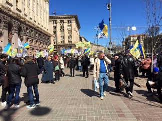 В Киеве на митинг против Кличко вышли более тысячи человек
