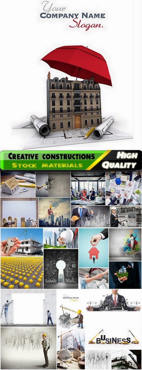 Set of creative building and constructions images - 25 HQ Jpg